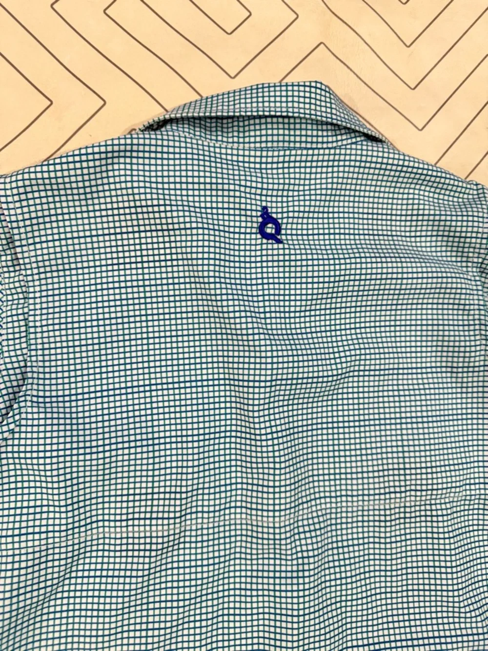 Blue Quail Checkered Fishing Guayabera Button Down - Picture 8 of 11